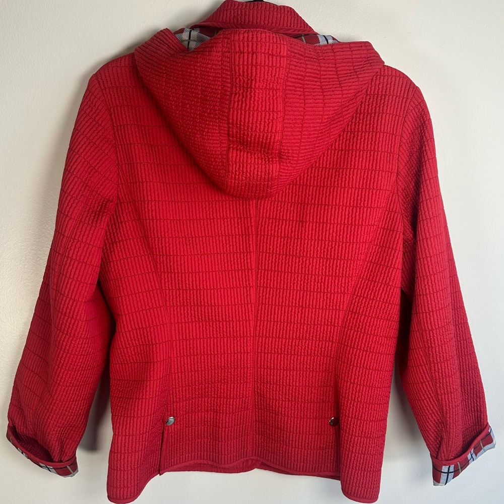Pendleton Red Quilted Jacket With Detachable Hood… - image 2